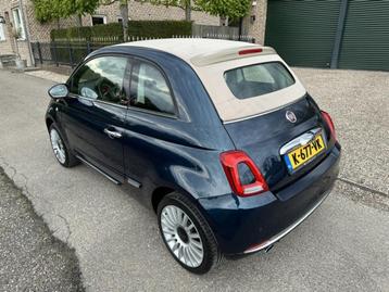 Prachtige petrol blauwe Fiat 500C Cabrio 1.2 Lounge 4 cil.