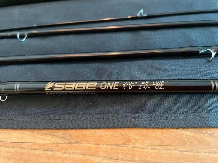 Sage One 9ft 5# Vliegenhengel, Watersport en Boten, Hengelsport | Algemeen, Zo goed als nieuw, Ophalen of Verzenden