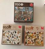 3 Jumbo Puzzels 950 Stukjes - Piraten, Katten & Honden, Hobby en Vrije tijd, Denksport en Puzzels, Ophalen of Verzenden, 500 t/m 1500 stukjes