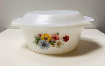 Acropal ovenschaal van glas met bloemen motief beschikbaar voor biedingen