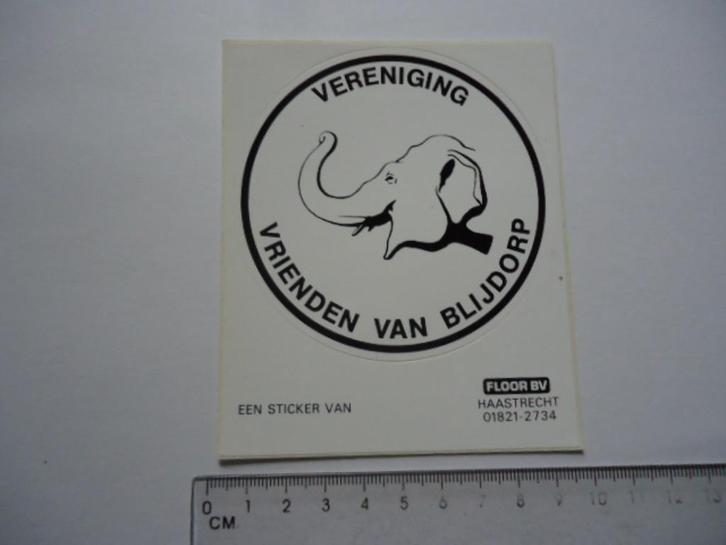 sticker oud Rotterdam ZOO blijdorp dierentuin dierenpark -1-, Verzamelen, Stickers, Zo goed als nieuw, Bedrijf of Vereniging, Verzenden