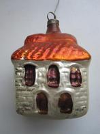 Oude Antieke Kerstbal Huisje leeftijd ca 1920, Ophalen of Verzenden, Gebruikt