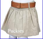 Maat 92 *SALE* Lichtbruine rok + riem Funky Diva *NieuW* a, Kinderen en Baby's, Kinderkleding | Maat 92, Funky Diva, Meisje, Nieuw