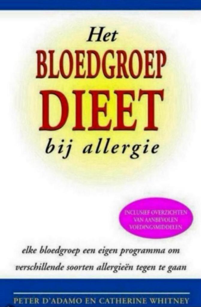 Het bloedgroep dieet bij allergie, Boeken, Gezondheid, Dieet en Voeding, Zo goed als nieuw, Ophalen of Verzenden
