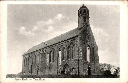 Ten Boer - Herv Kerk, Verzamelen, Ansichtkaarten | Nederland, Ongelopen, Groningen, Voor 1920, Verzenden