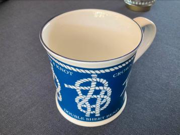 Grote mok NAUTICALIA blauw-wit/scheepsknopen beschikbaar voor biedingen