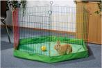 Bodemhoes konijnenren 105x105 cm van € 29,99 voor € 15,-, Dieren en Toebehoren, Knaagdieren en Konijnen | Hokken en Kooien, Minder dan 60 cm