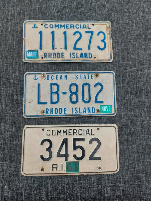 Kentekenplaat Rhode Island USA Nummerplaat nummerbord Licens, Verzamelen, Automerken, Motoren en Formule 1, Auto's, Ophalen of Verzenden