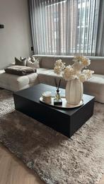 PUUUR salontafel eikenhout zwart, Huis en Inrichting, Eikenhout, Zo goed als nieuw, Minder dan 50 cm, Rechthoekig