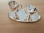 Verzilverd roomstel, Antiek en Kunst, Antiek | Goud en Zilver, Ophalen of Verzenden