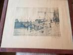 ets Paul Arntzenius ophaalbrug Zuiderzeedijk Broekerhaven 47, Antiek en Kunst, Kunst | Etsen en Gravures, Ophalen