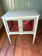 Vintage vitrine kastje op Pootjes, Ophalen, Gebruikt, 100 tot 150 cm, 50 tot 100 cm