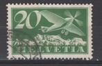 A411 Zwitserland 1925 gestempeld luchtpost groen 213, Postzegels en Munten, Postzegels | Europa | Zwitserland, Verzenden, Gestempeld