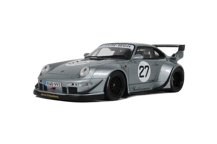 GT Spirit 1:18 Porsche 911 993 RWB No 27 Yuiitsumuni silver, Hobby en Vrije tijd, Modelauto's | 1:18, Nieuw, Auto, Overige merken