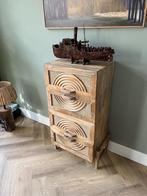Unieke Ladenkast Ibiza/Boho Hout met Webbing Nieuw, Ophalen, Overige materialen, Ibiza/Boho/Botanisch, 100 tot 150 cm