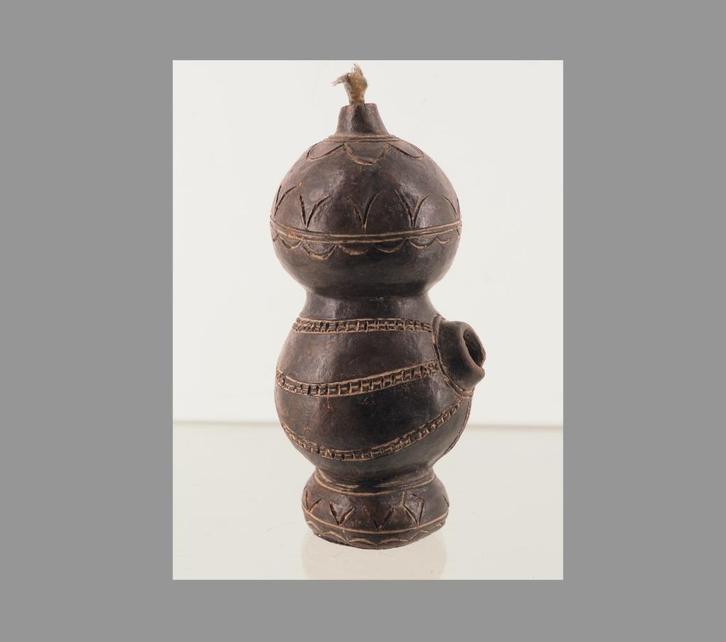 Tikar terracotta olielamp Kameroen Nr.1 (170730-04), Antiek en Kunst, Kunst | Niet-Westerse kunst, Ophalen of Verzenden