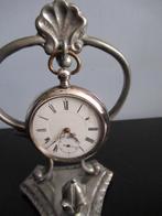 ANTIEK ZAK HORLOGE met HOUDER verzenden mogelijk, Zakhorloge, 1900 tot 1930, Zilver, Ophalen