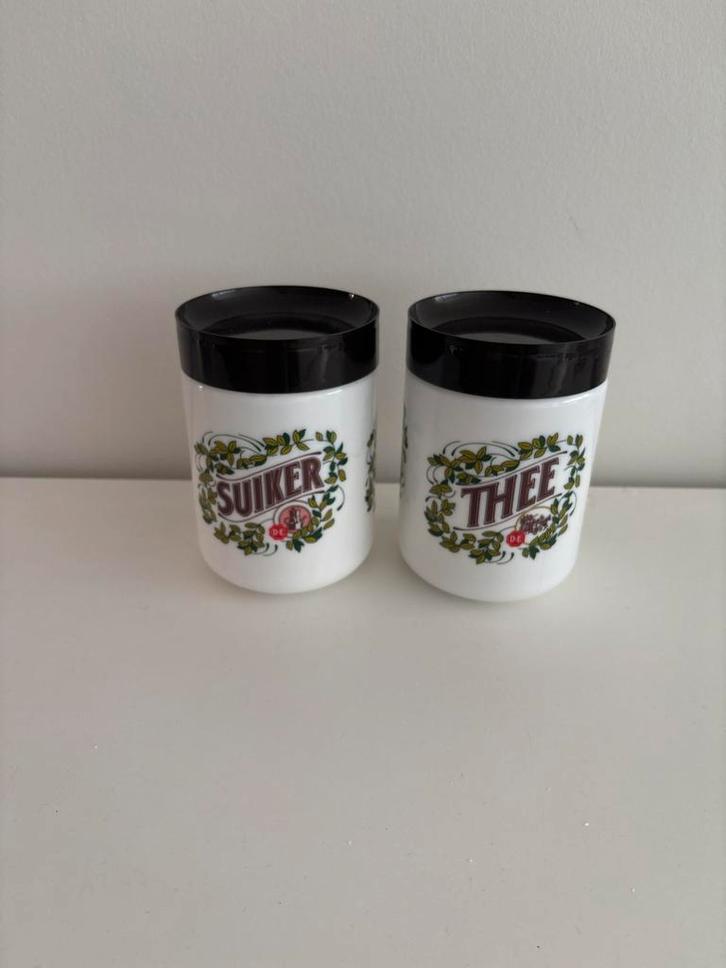 DE Voorraad Potten Glas - Suiker en Thee, Huis en Inrichting, Keuken | Keukenbenodigdheden, Gebruikt, Ophalen of Verzenden