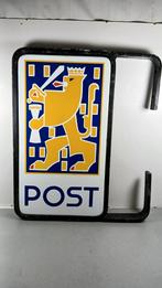 POST 2x emaille bord in beugel, Antiek en Kunst, Antiek | Emaille, Ophalen of Verzenden