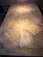 Eettafel, teak, staal, tafel, hout, Ophalen, Gebruikt, 100 tot 150 cm, 150 tot 200 cm