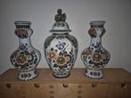 Delft Polychroom Vazen Set - Handbeschilderd, Ophalen of Verzenden