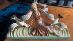 Vintage Art Deco Beeld met Zwanen, Ophalen of Verzenden