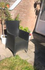6 zwarte tuinstoelen, Tuin en Terras, Tuinstoelen, Ophalen, Gebruikt, Kunststof