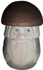 Houten doosje in de vorm van een paddestoel Kabouter 18 cm, Ophalen of Verzenden