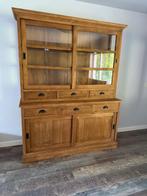 Teakhouten kast, Ophalen, Gebruikt, 200 cm of meer, Glas