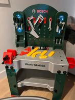 Bosch work-station kinder gereedschap, Kinderen en Baby's, Speelgoed | Educatief en Creatief, Ophalen, Zo goed als nieuw, Bouwen