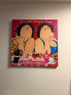 Schilderij Dikke Dames 70x70, Antiek en Kunst, Ophalen