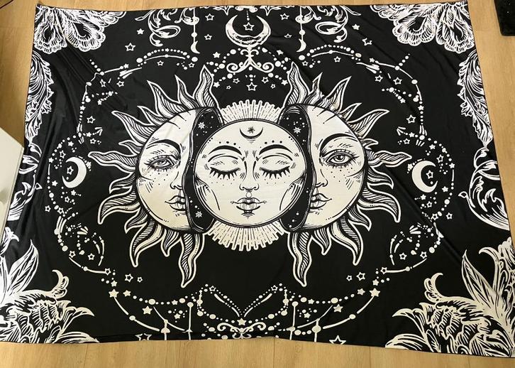 Wanddoek Bohemian zon en maan, Huis en Inrichting, Woonaccessoires | Wanddecoraties, Zo goed als nieuw, Ophalen of Verzenden