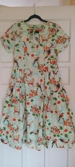 Vintage swing dress, jaren 50, lichtgroen, m, Kleding | Dames, Maat 38/40 (M), Ophalen of Verzenden, Zo goed als nieuw, Banned