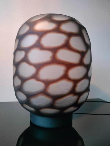 Italië Design Lamp Tafellamp Glas Satijnglas Karamel 80/90 beschikbaar voor biedingen