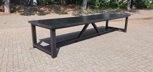Kloostertafel de Luxe Supreme 400 x 115 x 77cm Zwart, Huis en Inrichting, Tafels | Eettafels, Nieuw, 100 tot 150 cm, 200 cm of meer