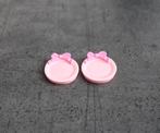 Borden met strik 1:6 - Serveerbord miniatuur nieuw 1:12 Roze, Ophalen of Verzenden, Nieuw, Decoratie