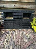 Zwart houten tuinmeubel, Tuin en Terras, Tuintafels, Ophalen, Gebruikt, Rechthoekig, Hout