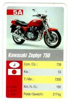 Kw1302 motorkaartje 5a kawasaki zephyr 750, Ophalen of Verzenden, Zo goed als nieuw, Auto's