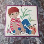 Kees – Vintage wandplaat Veilig leren lezen, Ophalen of Verzenden, Overige thema's