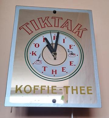 winkelreclame Tik Tak Koffie Thee elektrische spiegel klok beschikbaar voor biedingen