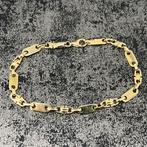 14k gouden armband massief flat magnum schakel, Sieraden, Tassen en Uiterlijk, Armbanden, Ophalen of Verzenden, Zo goed als nieuw