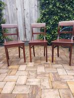 3 stuks mooie houten stoelen, Ophalen, Zo goed als nieuw, Bruin