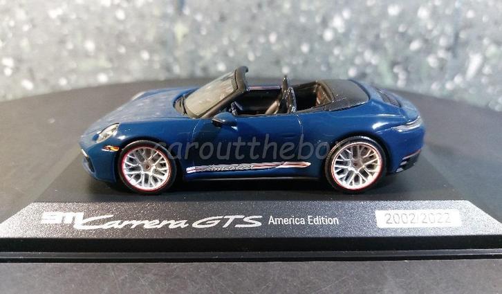 Porsche 911 Carrera GTS America edit 1:43 Minichamps Mi107, Hobby en Vrije tijd, Modelauto's | 1:43, Nieuw, Auto, MiniChamps, Verzenden