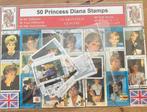 50x Prinses Diana postzegels, Ophalen of Verzenden, Buitenland