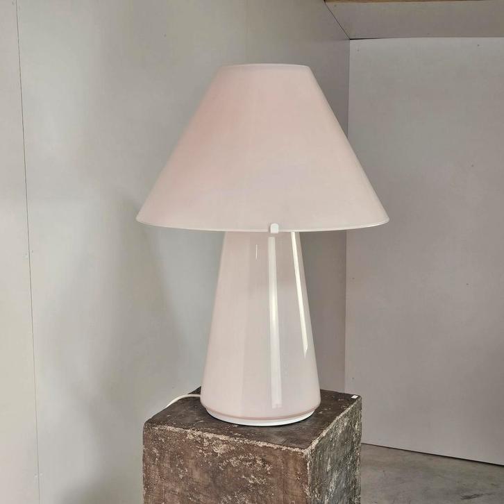 Italiaanse XXL roze lamp Murano glas, AV Mazzega, Huis en Inrichting, Lampen | Tafellampen, Gebruikt, 50 tot 75 cm, Glas, Ophalen