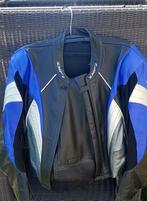 Lederen motorpak zwart met blauw, Motoren, Kleding | Motorkleding, Combipak, Tweedehands