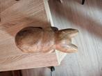 Houten kat, Verzamelen, Beelden en Beeldjes, Ophalen of Verzenden, Gebruikt, Dier