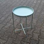 Mintgroen Metalen Bijzettafeltje / Plantentafeltje, Minder dan 55 cm, Gebruikt, Metaal of Aluminium, Generic