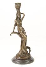 prachtige kandelaar ,  Art Nouveau, Overige kleuren, Ophalen of Verzenden, Atw, 25 tot 50 cm