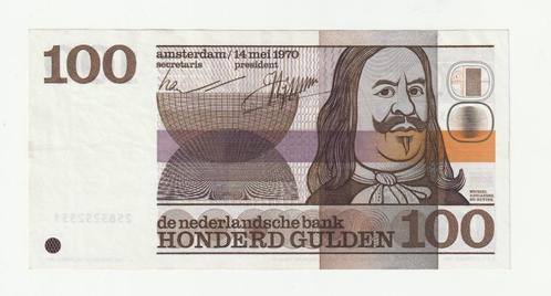 100 Gulden 1970 - Michiel de Ruyter ( Unc ), Postzegels en Munten, Bankbiljetten | Nederland, Los biljet, 100 gulden, Ophalen of Verzenden